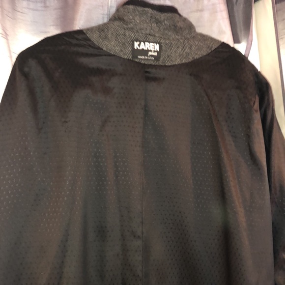 Vintage Plus Size 100% Wool Herringbone Cape - Picture 9 of 9